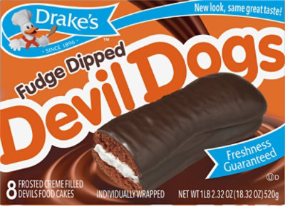 Cakes Drakes Family Pack Fudge Dipped Devil Dogs - 18.32 Oz - Image 2