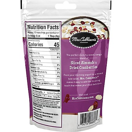Mrs Cubbisons Dried Cranberries And Toasted Almonds Salad Topping - 3.25 Oz - Image 6