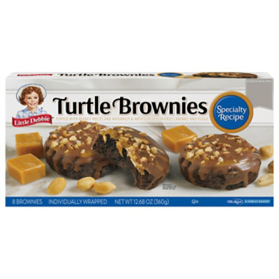 Snack Cakes, Little Debbie Family Pack Turtle Brownies - 12.39 Oz