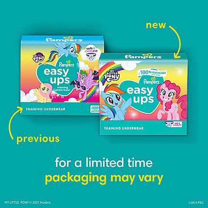 Pampers Easy Ups Size 3T To 4T Girls Training Underwear - 22 Count - Image 1