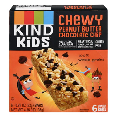 KIND Granola Bars Kids Chewy Peanut Butter Chocolate Chip Box - 6-0.81 Oz - Image 3