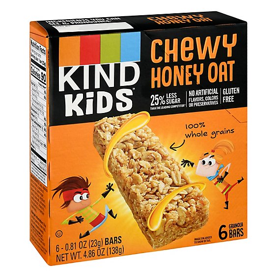 Kind Bar Kids Honey Oat 6ct - 4.86 Oz