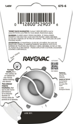 Rayovac Hab Size 675 - 6 Count - Image 4