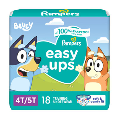 Pampers Easy Ups Size 4T To 5T Boys Training Underwear - 18 Count - Image 1