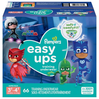 Pampers Easy Ups Size 3T To 4T Boys Training Underwear - 66 Count - Safeway