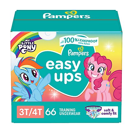 Pampers Easy Ups Size 3T To 4T Girls Training Underwear - 66 Count - Image 2