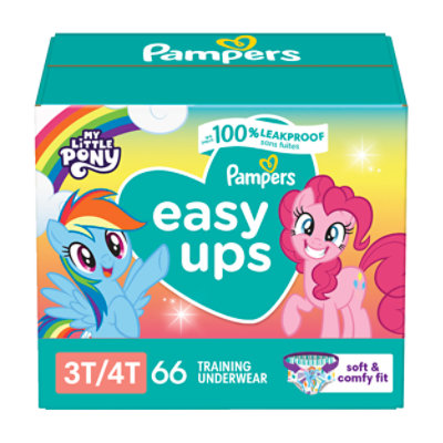 Pampers Easy Ups Size 3T To 4T Girls Training Underwear - 66 Count