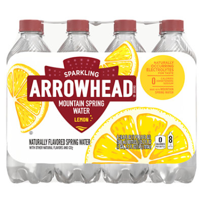 Arrowhead Mountain Spring Water Sparkling Lively Lemon - 8-16.9-Fl. Oz.