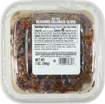 DeLallo Olives Calamata Pitted Seasoned - 7 Oz - Image 6