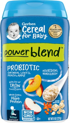 Gerb Oatmeal Peach Apple W/Probiotics - 8 Oz - Image 2