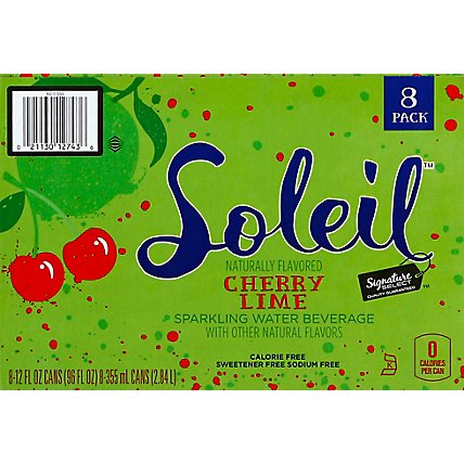 Signature SELECT Soleil Sparkling Water Cherry Lime - 8-12 Fl. Oz. - Image 3