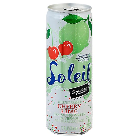 Signature SELECT Soleil Sparkling Water Cherry Lime - 12 Fl. Oz.