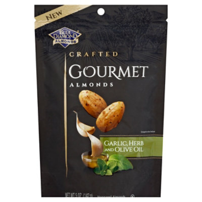 Blue Diamond Almonds Gourmet Crafted Garlic Herb And Olive Oil Pouch - 5 Oz