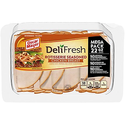 Oscar Mayer Deli Fresh Rotisserie Seasoned Chicken Breast Deli Lunch Meat Mega Pack Tray - 22 Oz - Image 5