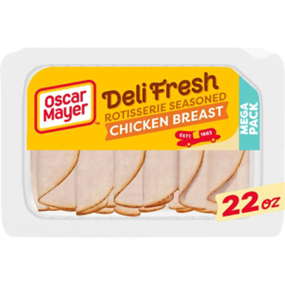 Oscar Mayer Deli Fresh Rotisserie Seasoned Chicken Breast Deli Lunch Meat Mega Pack Tray - 22 Oz - Image 1