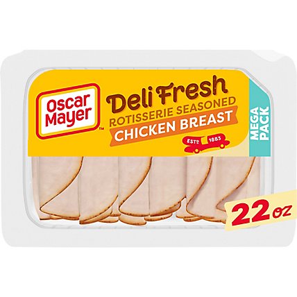 Oscar Mayer Deli Fresh Rotisserie Seasoned Chicken Breast Deli Lunch Meat Mega Pack Tray - 22 Oz - Image 1