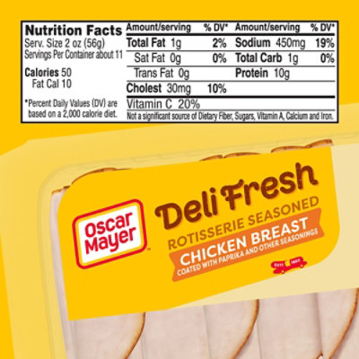 Oscar Mayer Deli Fresh Rotisserie Seasoned Chicken Breast Deli Lunch Meat Mega Pack Tray - 22 Oz - Image 6