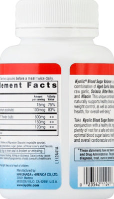 Kyolic Blood Sugar Balance - 100 Count - Image 3