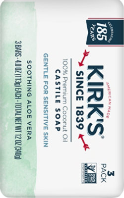 Kirks Soap Bar 3pk Aloe Vra Cst - 12 Oz - Image 4