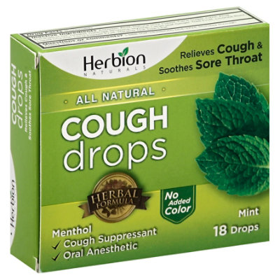 Herbion N Cough Drop Mint - 18 Piece - Image 1