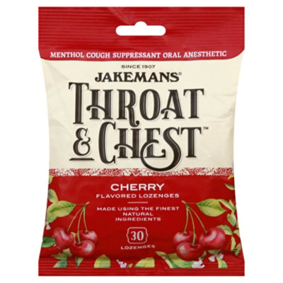 Jakemans Lozenge Thrt&Chst Mnthl Chrry - 30 Piece - Image 1