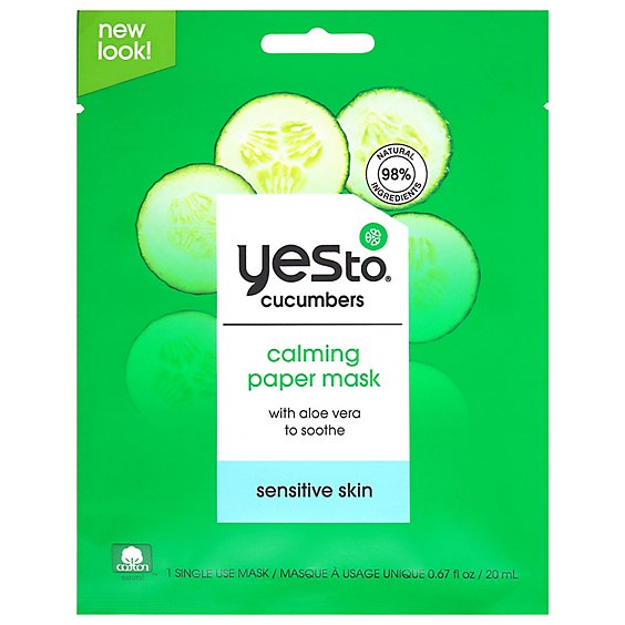 Yes To Paper Mask Cucumber - 0.67 Oz