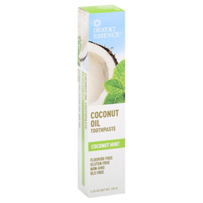 Desert Essence Toothpaste Coconut Oil - 6.25 Oz