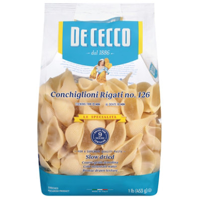 De Cecco Pasta Rigati Conchiglioni - 16 Oz - Image 3