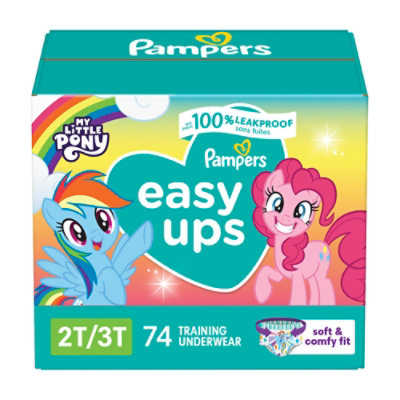 Pampers Easy Ups Size 2T To 3T Girls Training Underwear - 74 Count - Image 1