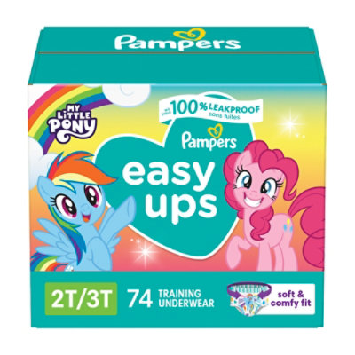 Pampers Easy Ups Size 2T To 3T Girls Training Underwear - 74 Count