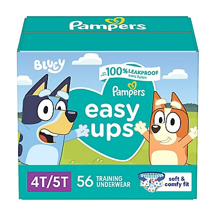 Pampers Easy Ups Size 4T To 5T Boys Training Underwear - 56 Count - Image 1