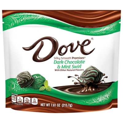 DOVE PROMISES Candy Dark Chocolate Mint Swirl - 7.61 Oz