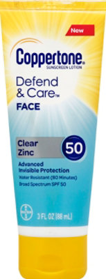 Coppertone Dc Face Lotion Clear Zinc Spf50 - 3 Fl. Oz. - Image 2