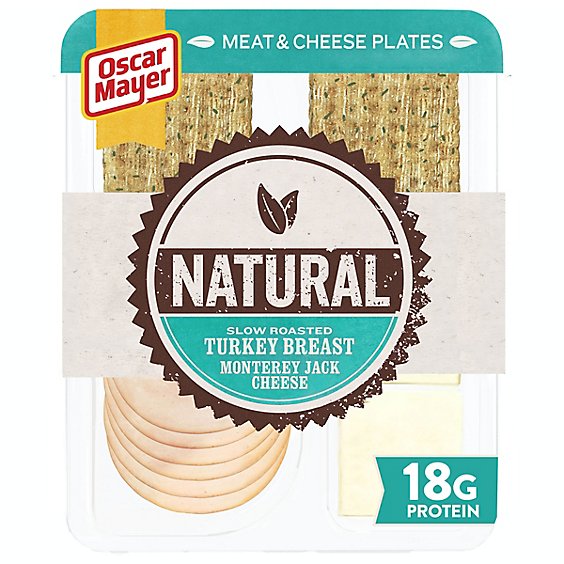 Oscar Mayer Natural Meat & Cheese Snack Plate with Turkey & Monterey Jack Cheese Tray - 3.3 Oz