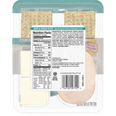 Oscar Mayer Natural Meat & Cheese Snack Plate with Slow Roasted Turkey Breast - 3.3 Oz - Image 2