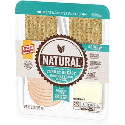 Oscar Mayer Natural Meat & Cheese Snack Plate with Slow Roasted Turkey Breast - 3.3 Oz - Image 4