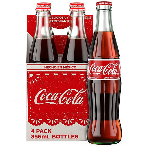 Coca-Cola Soda Pop Hecho En Mexico - 4-12 Fl. Oz.