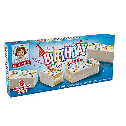 Snack Cakes Little Debbie Family Pack Birthday Cakes - 12.39 Oz - Image 1