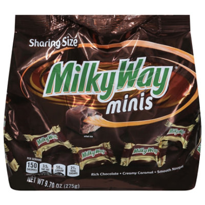 Milky Way Milk Chocolate Minis Size Candy Bars - 9.7 Oz