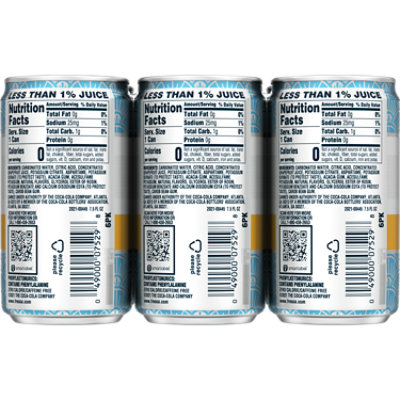 Fresca Soda Flavored Sparkling Sugar Free Zero Calorie Original Citrus Mini Can - 6-7.5 Fl. Oz. - Image 5