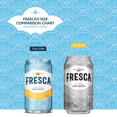 Fresca Soda Flavored Sparkling Sugar Free Zero Calorie Original Citrus Mini Can - 6-7.5 Fl. Oz. - Image 4