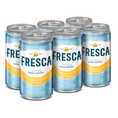 Fresca Soda Flavored Sparkling Sugar Free Zero Calorie Original Citrus Mini Can - 6-75 Fl Oz - Albertsons