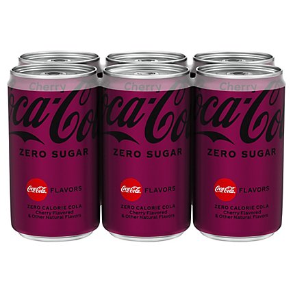 Coca-Cola Soda Pop Cherry Zero Sugar - 6-7.5 Fl. Oz. - Image 3