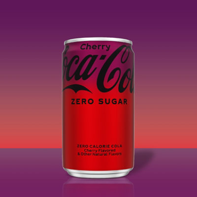 Coca-Cola Soda Pop Cherry Zero Sugar - 6-7.5 Fl. Oz. - Image 2