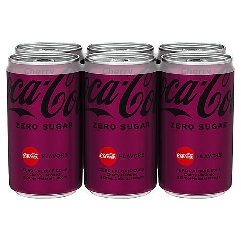 Coca-Cola Soda Pop Cherry Zero Sugar - 6-7.5 Fl. Oz.