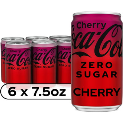 Coca-Cola Soda Pop Cherry Zero Sugar - 6-7.5 Fl. Oz.
