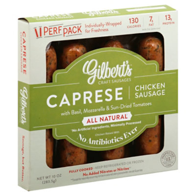 Gilbert's Caprese Chicken Sausage - 10 Oz - Image 1