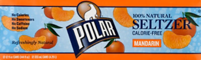 Polar Seltzer Mandarin - 12-12 Fl. Oz. - Image 2