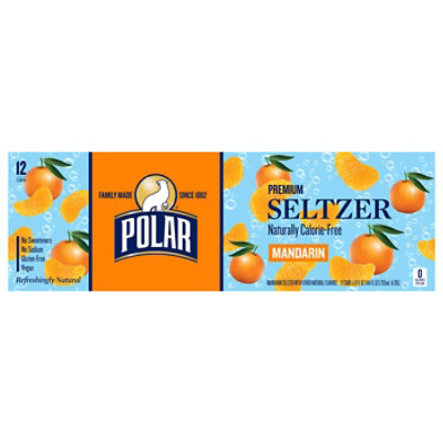 Polar Seltzer Mandarin - 12-12 Fl. Oz.