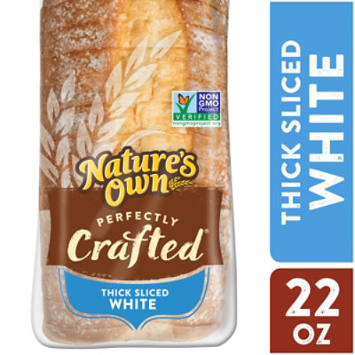Nature's Own Perfectly Crafted White Bread Thick Sliced Non-GMO Sandwich Bread Loaf - 22 Oz - Image 2